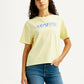 Women's Brand Logo Yellow Relaxed Fit T-shirt - Styleshot View