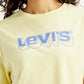 Women's Brand Logo Yellow Relaxed Fit T-shirt - Detail View