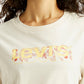 Women's Brand Logo Off White Relaxed Fit T-shirt - Detail View