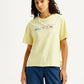 Women's Brand Logo Yellow Relaxed Fit T-shirt - Styleshot View