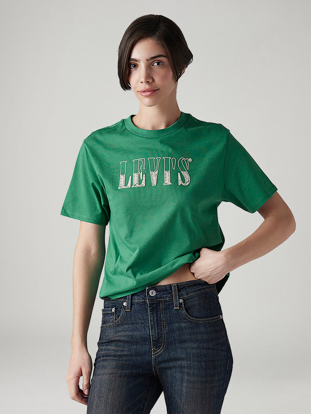 Women's Logo Printed Relaxed Fit T-Shirt