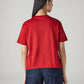 Women's Solid Relaxed Fit T-Shirt - Back View