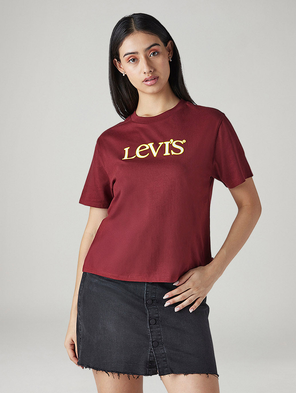 Women's Logo Printed Relaxed Fit T-Shirt - 20 View