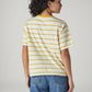 Women's Striped Regular Fit T-Shirt - Back View