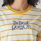 Women's Striped Regular Fit T-Shirt - Detail View