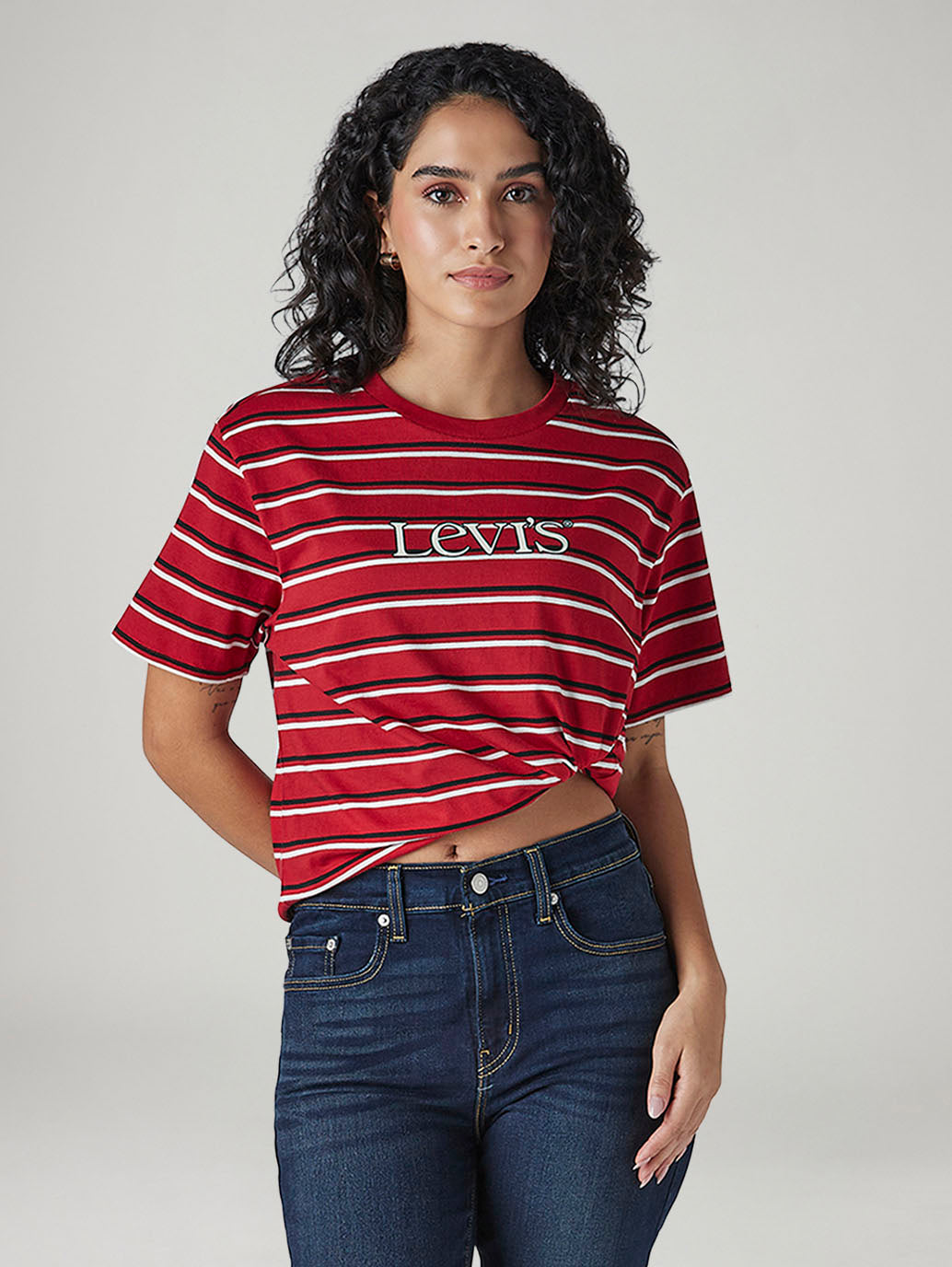 Women's Striped Regular Fit T-Shirt