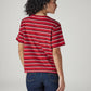 Women's Striped Regular Fit T-Shirt - Back View
