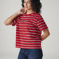 Women's Striped Regular Fit T-Shirt - Side View