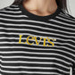 Women's Striped Regular Fit T-Shirt - Detail View