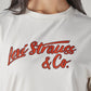 Women's Typography Printed Loose Fit T-Shirt - Detail View