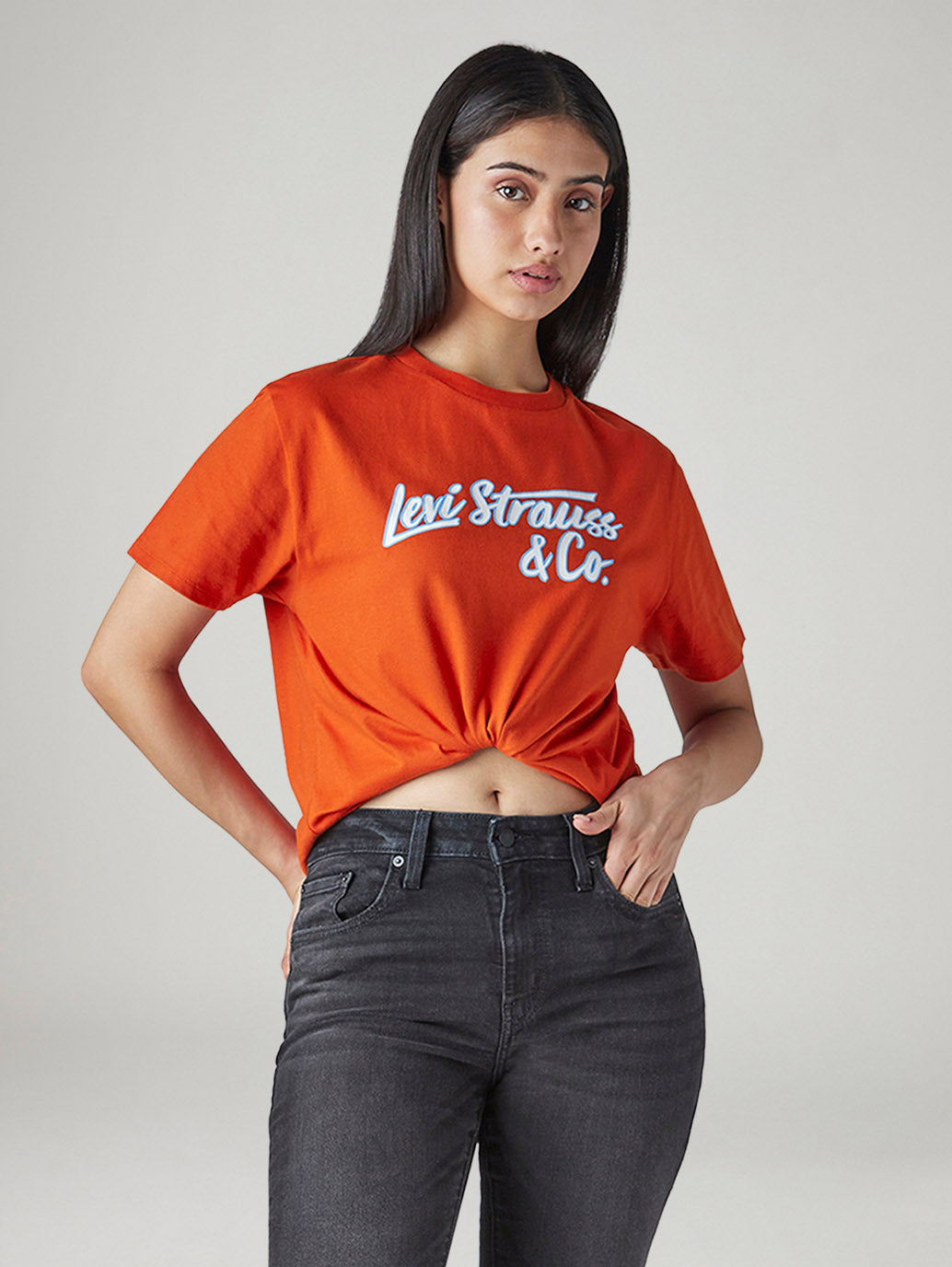 Women's Typography Printed Loose Fit T-Shirt