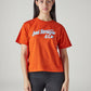 Women's Typography Printed Loose Fit T-Shirt - Front View