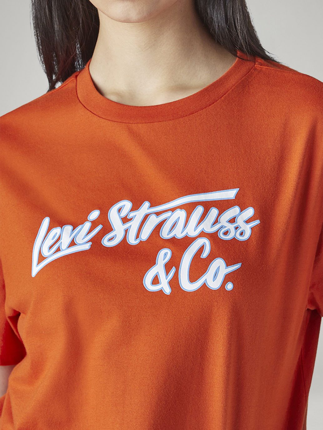 Women's Typography Printed Loose Fit T-Shirt - Detail View