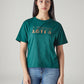 Women's Typography Printed Loose Fit T-Shirt - 20 View
