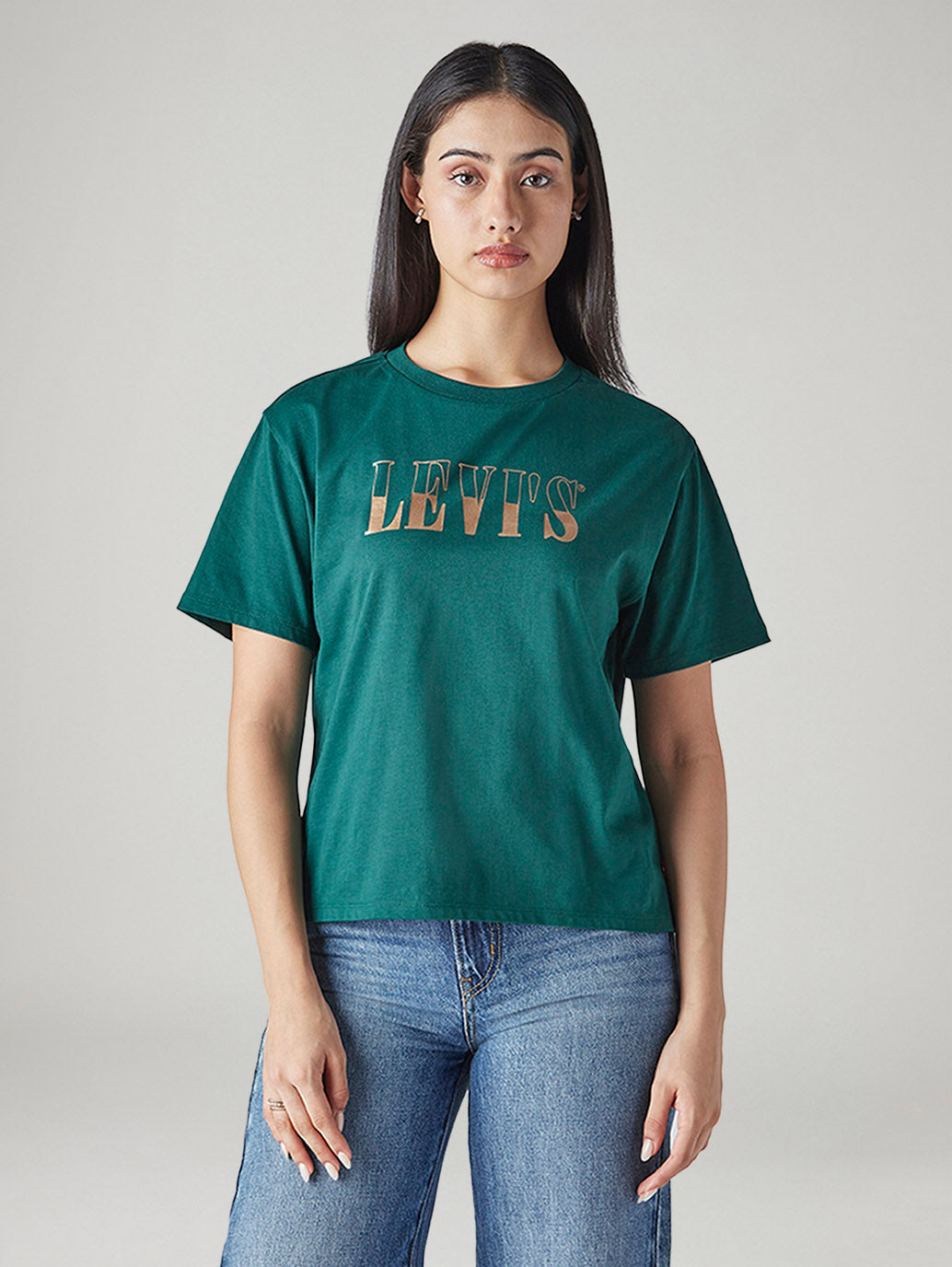 Women's Typography Printed Loose Fit T-Shirt - 20 View