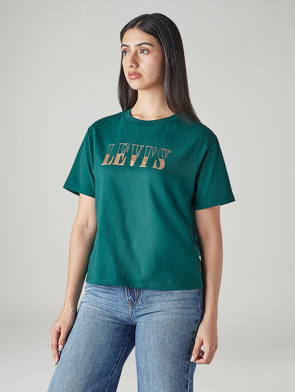 Women's Typography Printed Loose Fit T-Shirt - 20 View
