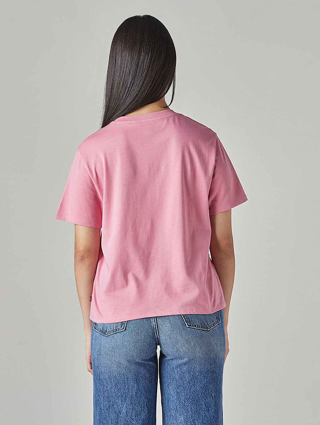Women's Typography Printed Loose Fit T-Shirt - Back View