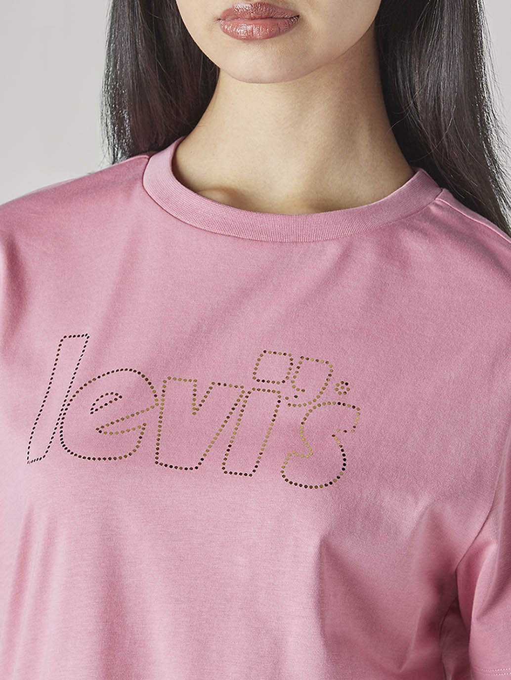 Women's Typography Printed Loose Fit T-Shirt - Detail View