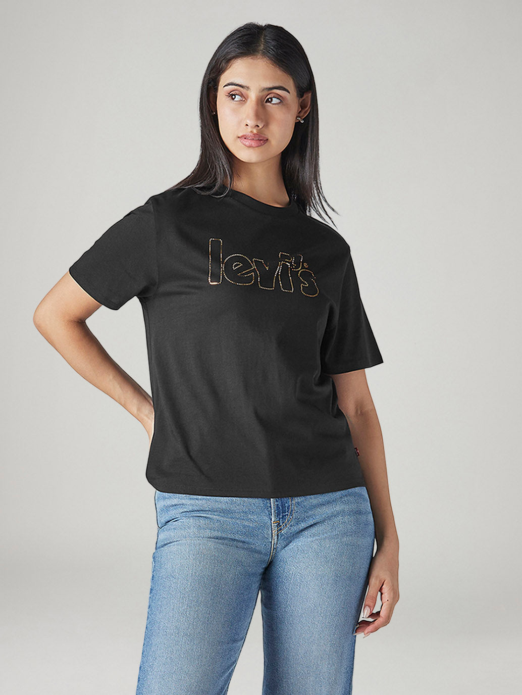 Women's Typography Printed Loose Fit T-Shirt
