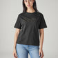 Women's Typography Printed Loose Fit T-Shirt - Front View