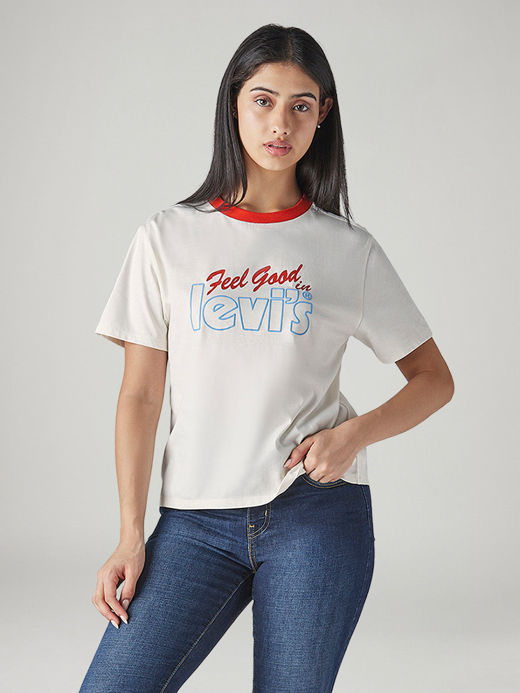 Women's Typography Printed Loose Fit T-Shirt