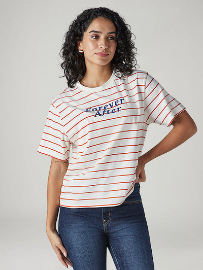 Women's Striped Regular Fit T-Shirt-image-34