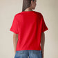 Women's Solid Crew Neck Relaxed Fit Interlock T-Shirt - Back View