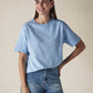 Women's Solid Crew Neck Relaxed Fit Interlock T-Shirt - 4b47e180-ed60-4a73-aec9-838922619ef1 View