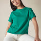 Women's Solid Crew Neck Relaxed Fit Interlock T-Shirt - 21ee5a3f-63c5-4609-97a8-6948faa10a95 View