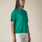 Women's Solid Crew Neck Relaxed Fit Interlock T-Shirt - 9c02f066-19fc-448f-824b-597202c15b28 View