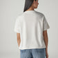Women's Solid Crew Neck Relaxed Fit Interlock T-Shirt - Back View
