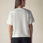Women's Solid Crew Neck Relaxed Fit Interlock T-Shirt - Back View