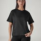 Women's Solid Crew Neck Relaxed Fit Interlock T-Shirt - 20 View