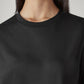 Women's Solid Crew Neck Relaxed Fit Interlock T-Shirt - 20 View