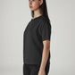 Women's Solid Crew Neck Relaxed Fit Interlock T-Shirt - 20 View