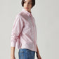 Women's Striped Regular Fit Embroidered Shirt - Side View