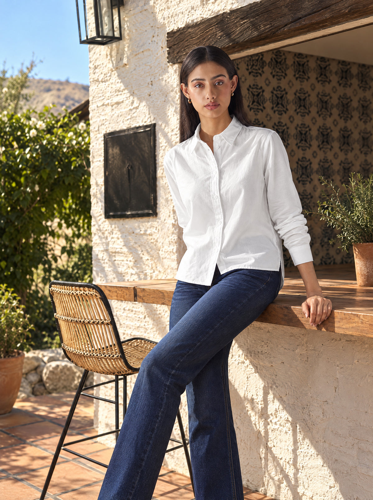 Women's Solid Regular Fit Oxford Shirt