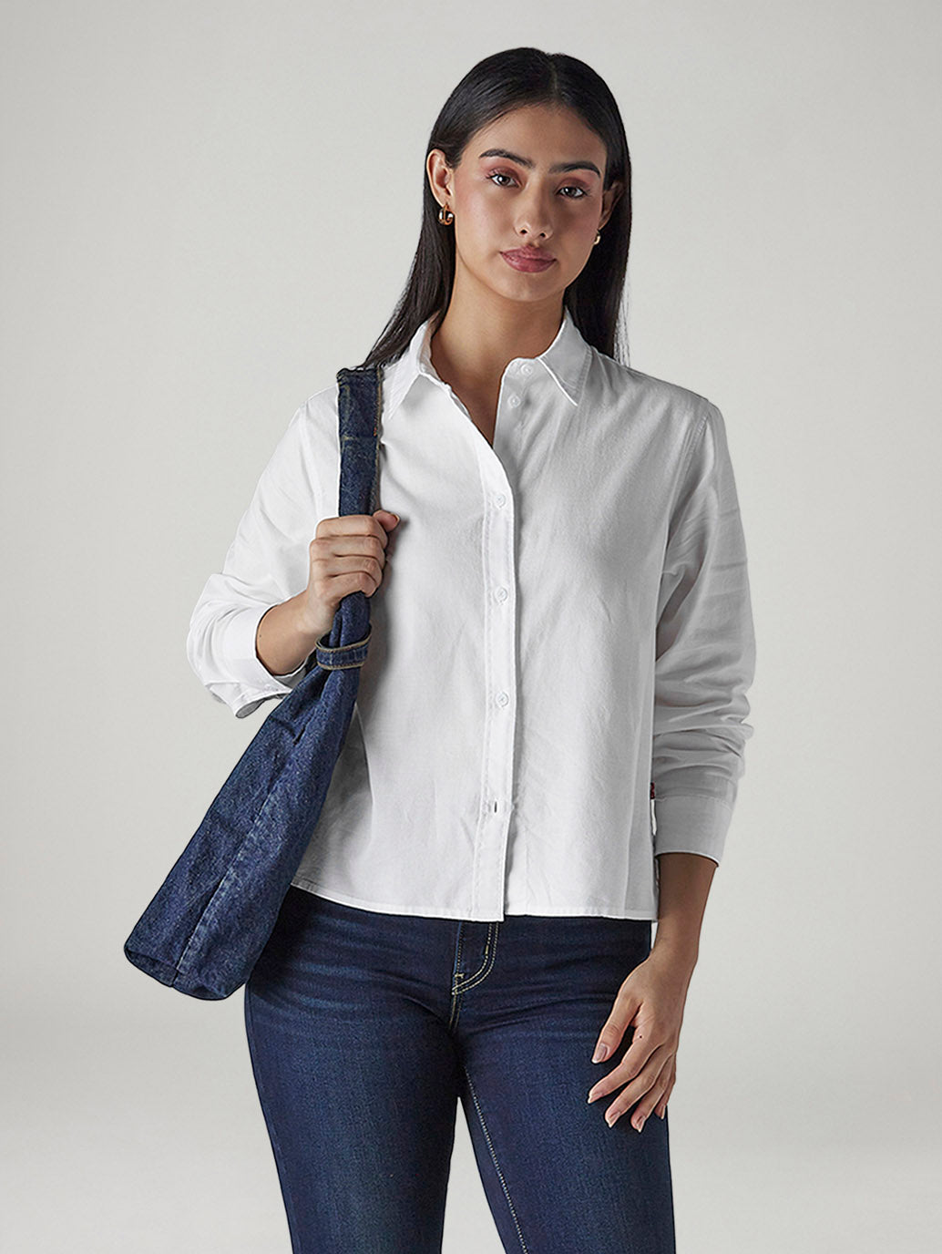 Women's Solid Regular Fit Oxford Shirt