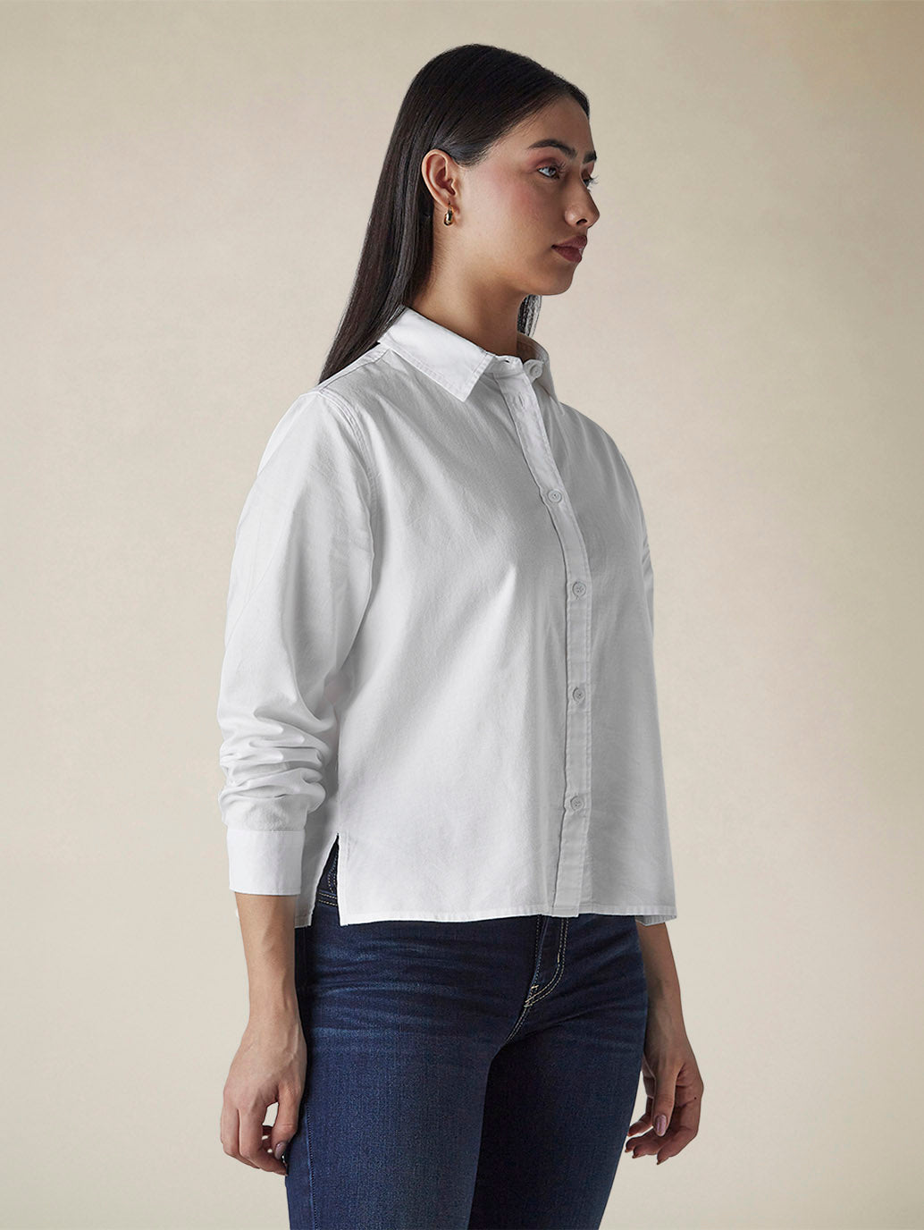 Women's Solid Regular Fit Oxford Shirt - 88d4878d-217b-40c3-8d0f-3e17a7ab7bbb View