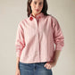 Women's Cotton Regular Fit Striped Oxford Shirt - Front View