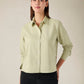 Women's Cotton Regular Fit Solid Oxford Shirt - Front View