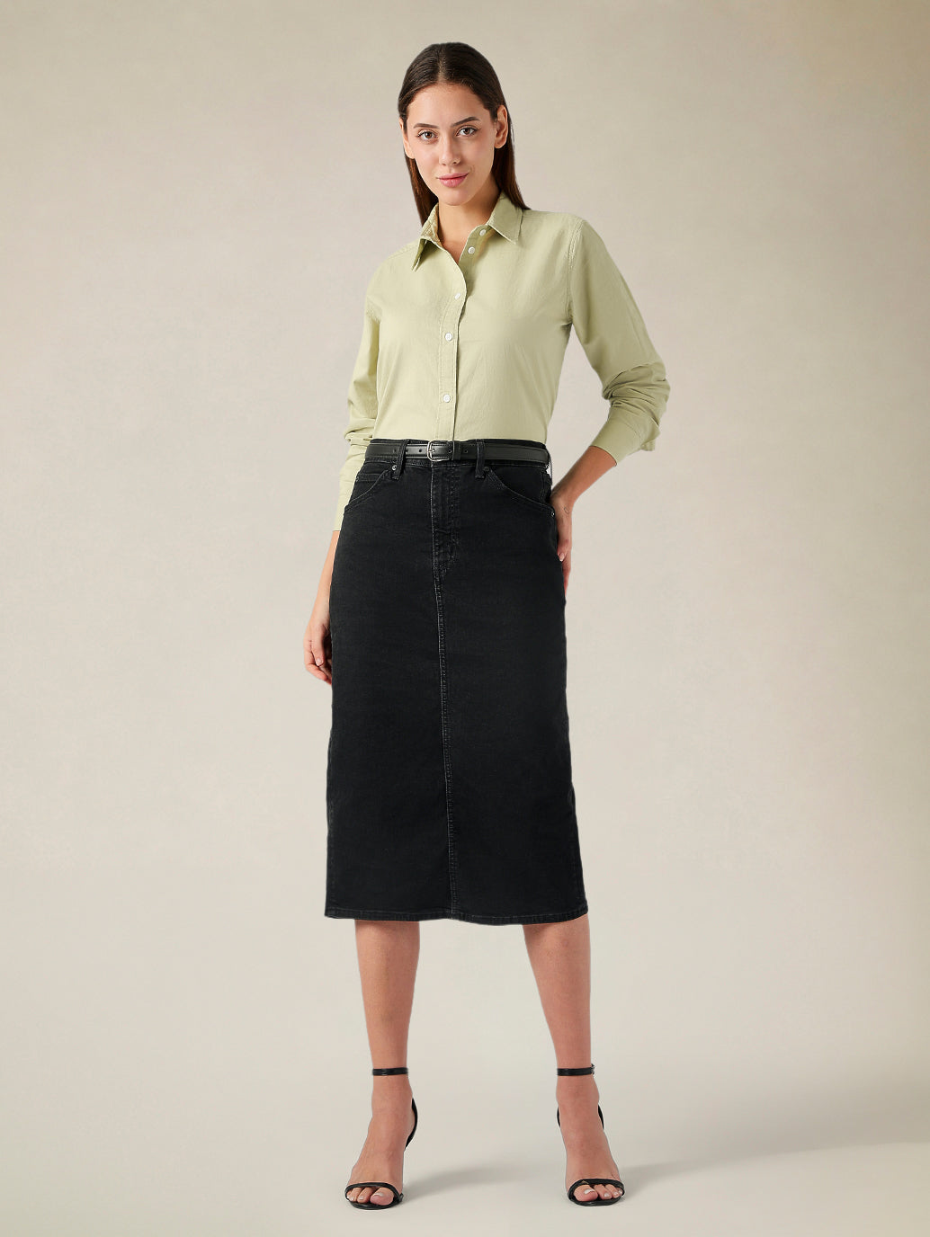 Women's Cotton Regular Fit Solid Oxford Shirt - Full View
