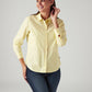 Women's Solid Yellow Slim Fit Shirt - Styleshot View