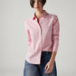 Women's Striped Slim Fit Poplin Shirt - Styleshot View