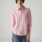 Women's Striped Slim Fit Poplin Shirt - Front View