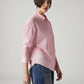 Women's Striped Slim Fit Poplin Shirt - Side View