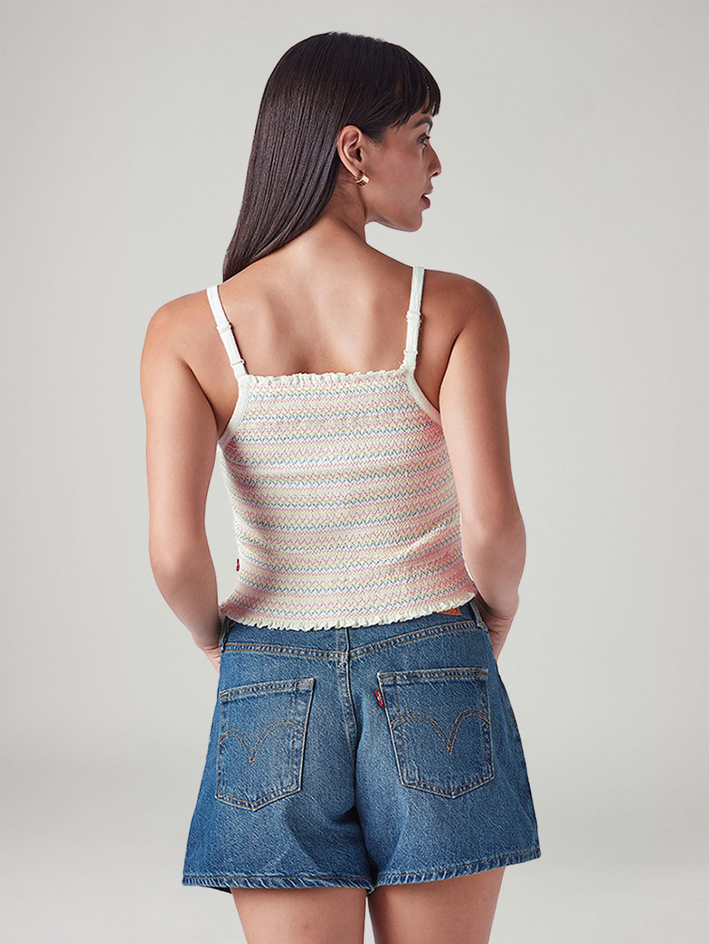Women's Embroidered Slim Fit Top - Back View