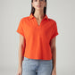 Women's Solid Relaxed Fit Linen Top - Front View