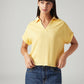 Women's Solid Relaxed Fit Linen Top - Styleshot View