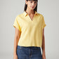 Women's Solid Relaxed Fit Linen Top - Front View